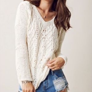 “Cross My Heart" Cable Knit Sweater